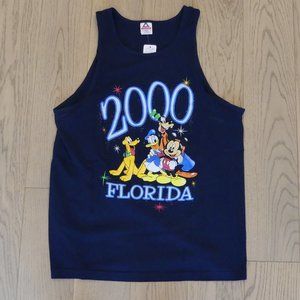 2000 Florida  Disney Navy Blue Large Tank Top